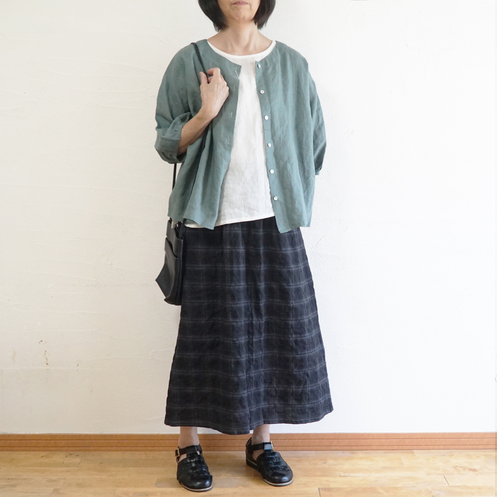 チェックスカート 