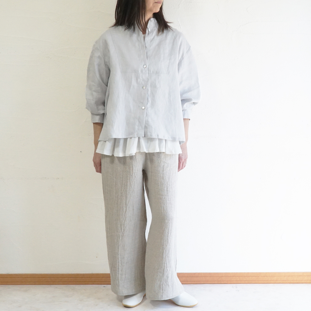 リネンブラウス 