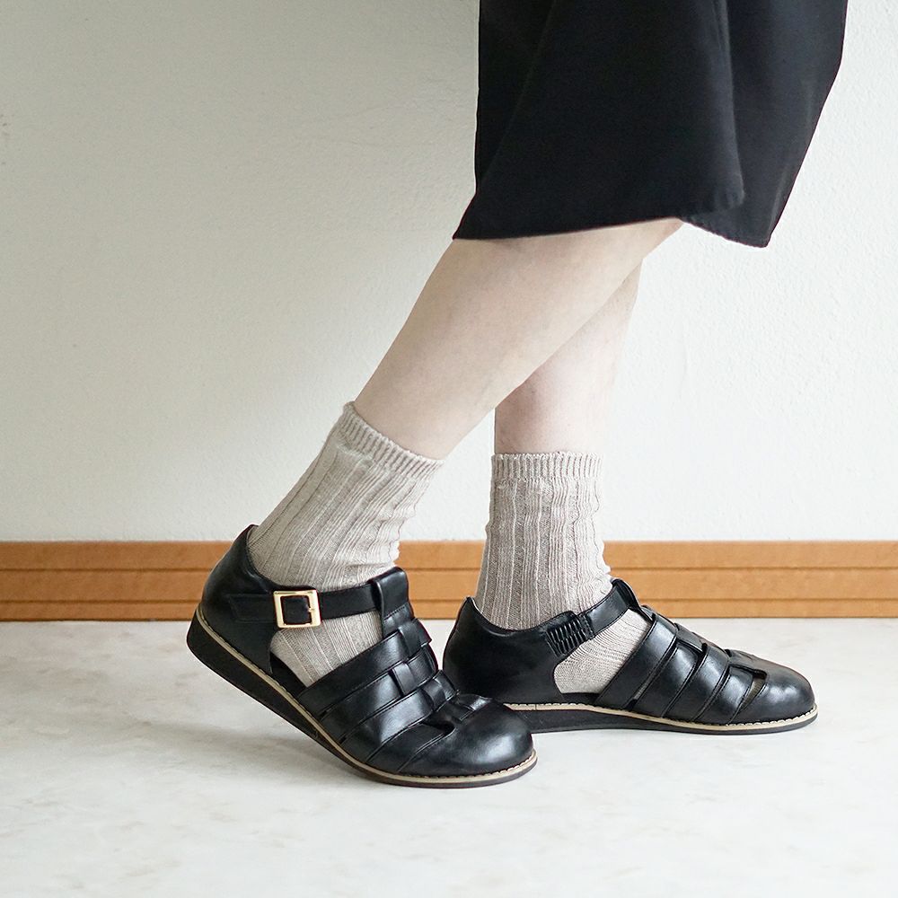 Branch m‘.,ブランチエム,ナチュラル,30代,40代,50代,60代,リネン,ゆったり,ざっくり,ソックス,靴下,リネン靴下,リネンソックス,