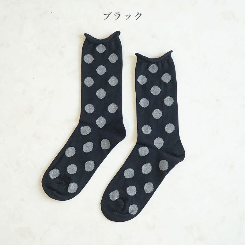 Branch m‘.,ブランチエム,ナチュラル,30代,40代,50代,60代,リネン,ゆったり,靴下,ソックス,コットン,コットンソックス,ドット柄,ドット柄靴下,ドット柄ソックス,