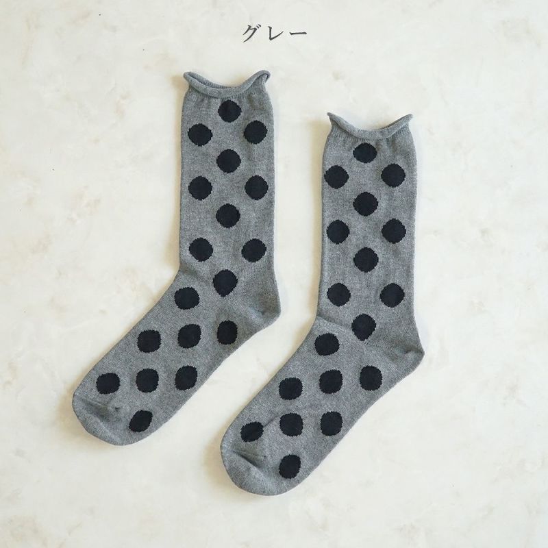 Branch m‘.,ブランチエム,ナチュラル,30代,40代,50代,60代,リネン,ゆったり,靴下,ソックス,コットン,コットンソックス,ドット柄,ドット柄靴下,ドット柄ソックス,