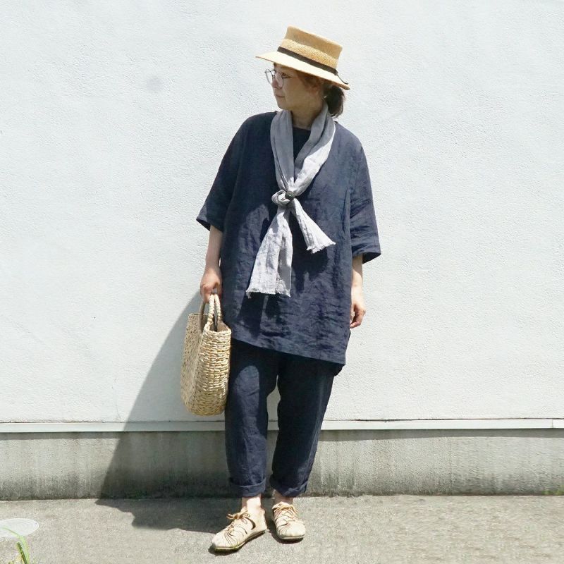 Branch m‘.,ブランチエム,ナチュラル,30代,40代,50代,60代,リネン,ゆったり,パンツ,リネンパンツ,テーパードパンツ,テーパード,アンダーパンツ,ペチパンツ,Makuake,
