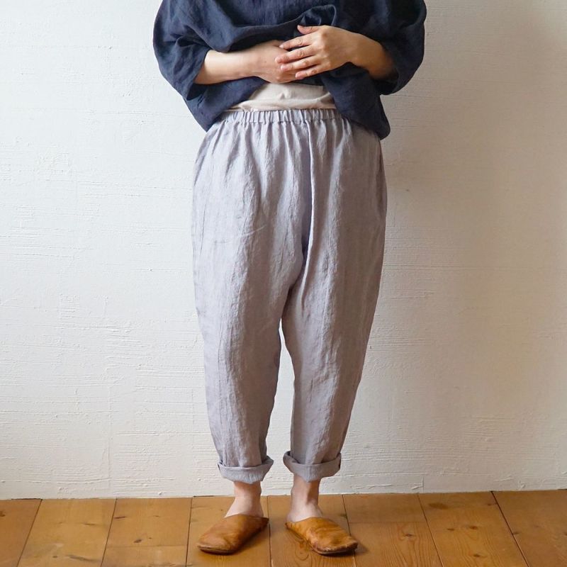 Branch m‘.,ブランチエム,ナチュラル,30代,40代,50代,60代,リネン,ゆったり,パンツ,リネンパンツ,テーパードパンツ,テーパード,アンダーパンツ,ペチパンツ,Makuake,
