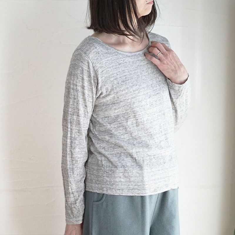 Branch m‘.,ブランチエム,ナチュラル,30代,40代,50代,60代,コットン,ゆったり,ガーゼ,インナー,肌着,肌に優しい,敏感肌,ロングスリーブ,長袖