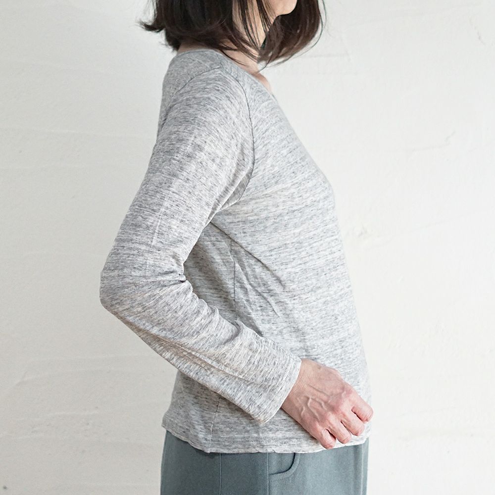 Branch m‘.,ブランチエム,ナチュラル,30代,40代,50代,60代,コットン,ゆったり,ガーゼ,インナー,肌着,肌に優しい,敏感肌,ロングスリーブ,長袖