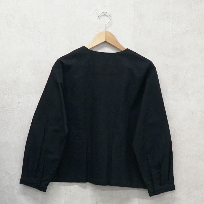 archi アーキ　コットンリネン　ノーカラージャケット セール】グリッターリネンノーカラージャケット（ノーカラー