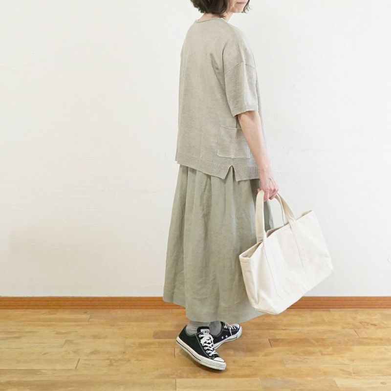 Branch m‘.,ブランチエム,ナチュラル,30代,40代,50代,60代,リネン,ゆったり,スカート,リネンスカート,フレアスカート,バレルスカート,タックスカート,ギャザースカート,