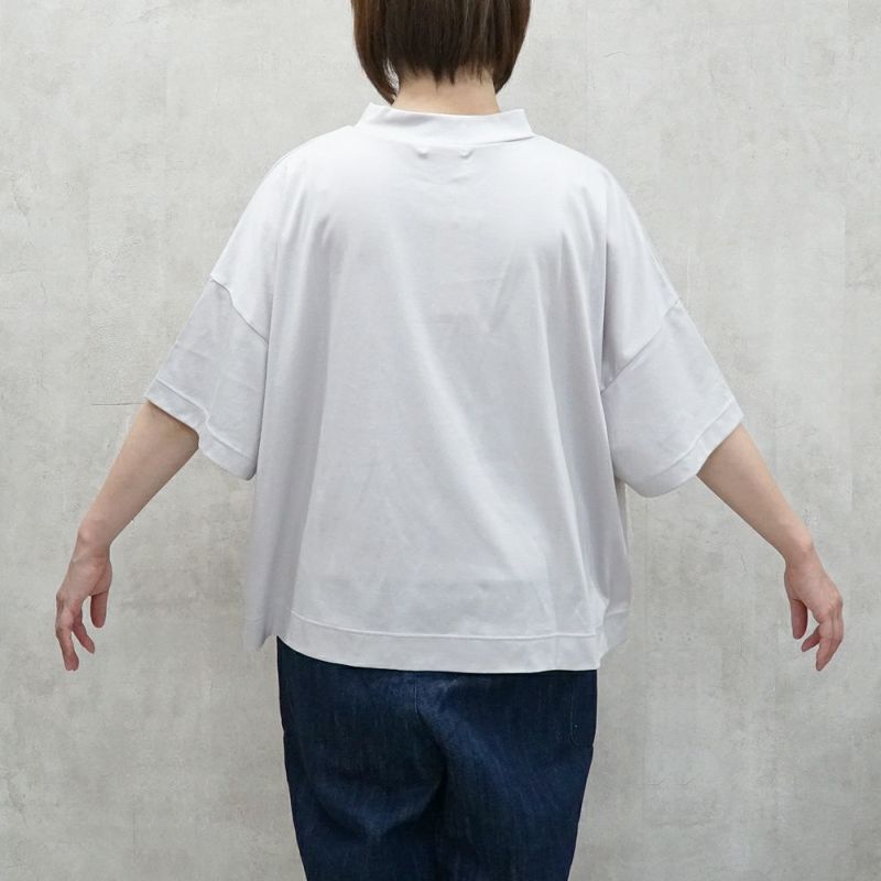 Branch m‘.,ブランチエム,ナチュラル,30代,40代,50代,60代,コットン,ゆったり,綿,半袖,半袖Ｔシャツ,5分袖,5分袖Ｔシャツ,Ｔシャツ,ハイネック,