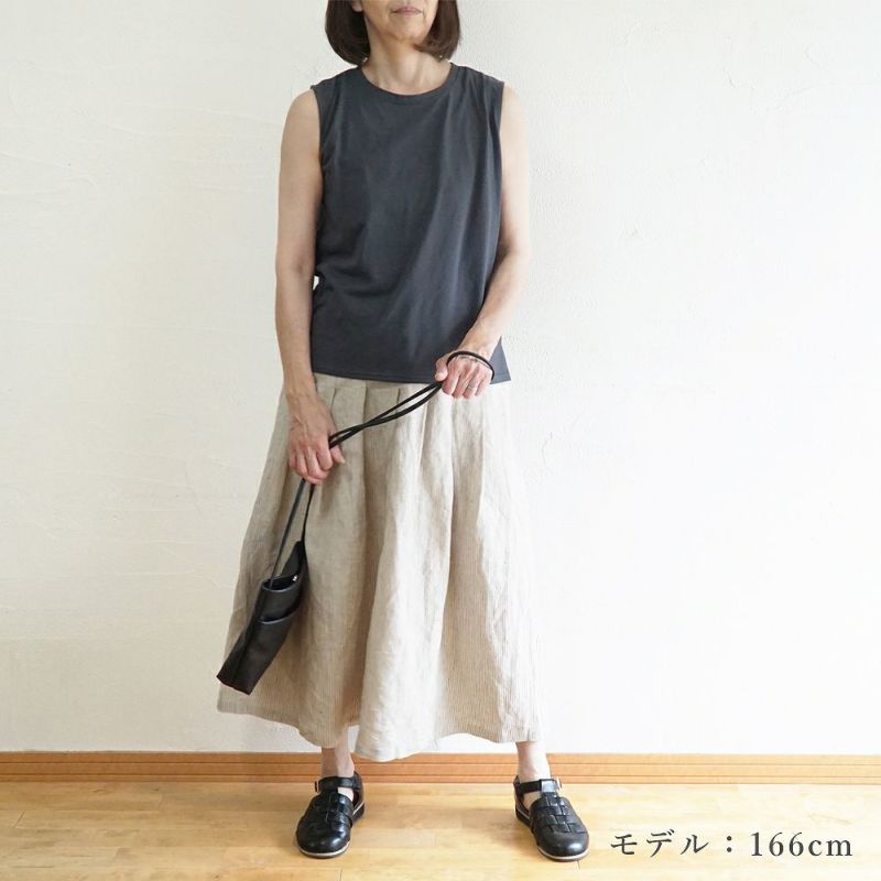 Branch m‘.,ブランチエム,ナチュラル,30代,40代,50代,60代,コットン,ゆったり,綿,タンクトップ,ノースリーブ,