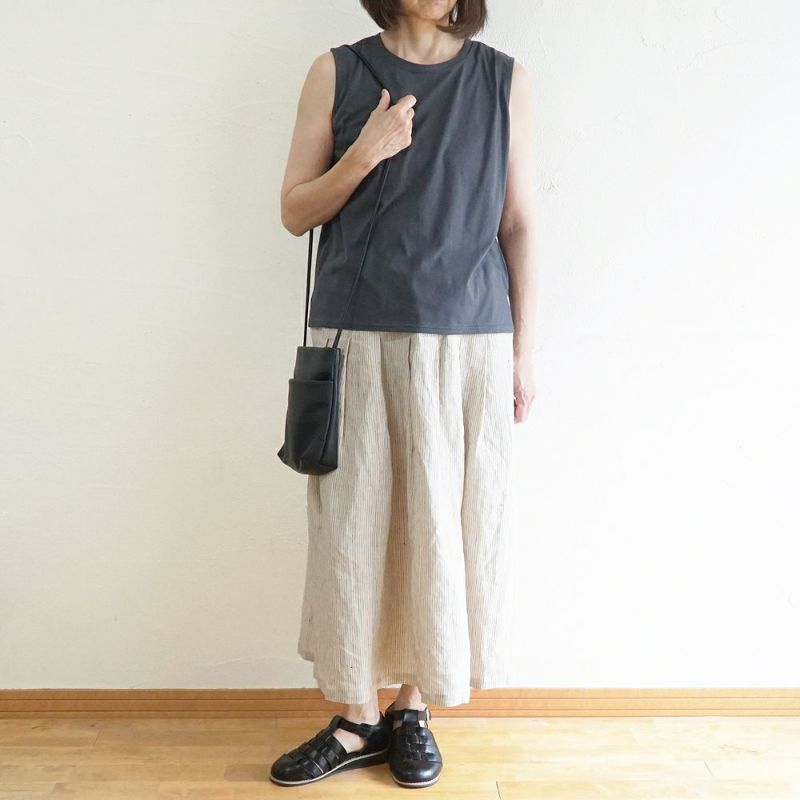 Branch m‘.,ブランチエム,ナチュラル,30代,40代,50代,60代,コットン,ゆったり,綿,タンクトップ,ノースリーブ,