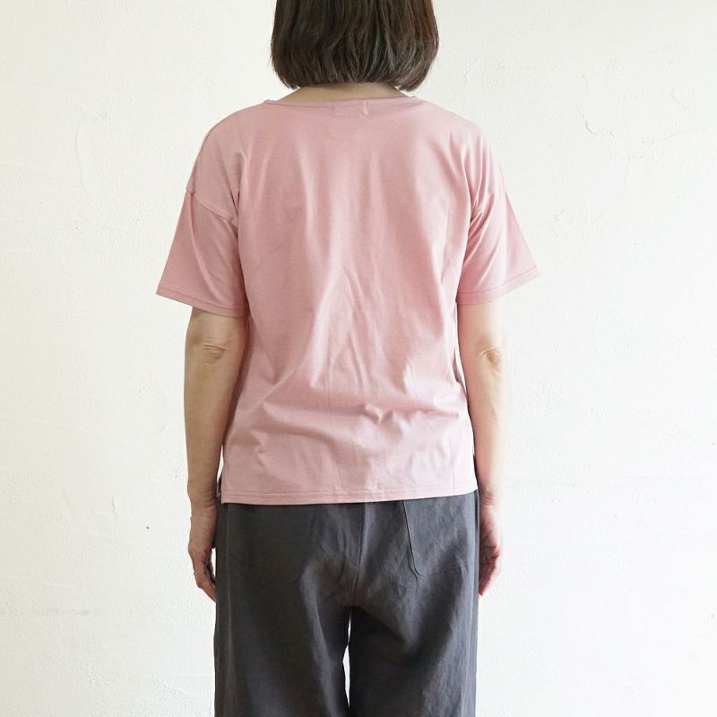 Branch m‘.,ブランチエム,ナチュラル,30代,40代,50代,60代,コットン,ゆったり,綿,半袖,半袖Ｔシャツ,Ｔシャツ,