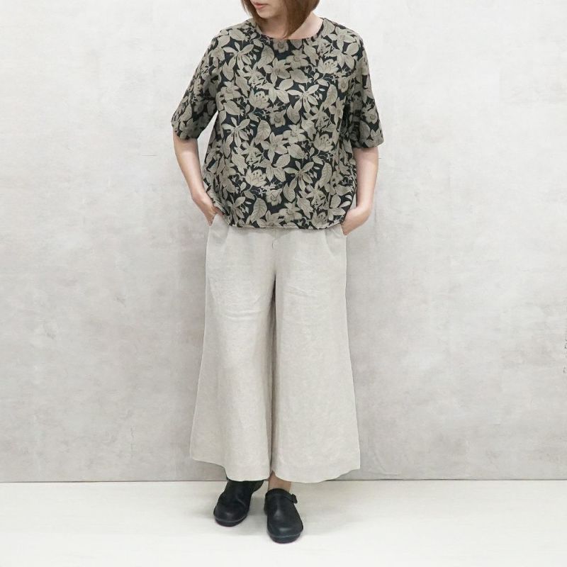 Branch m‘.,ブランチエム,ナチュラル,30代,40代,50代,60代,コットン,ゆったり,ブラウス,花柄ブラウス,プルオーバーブラウス,花柄, 