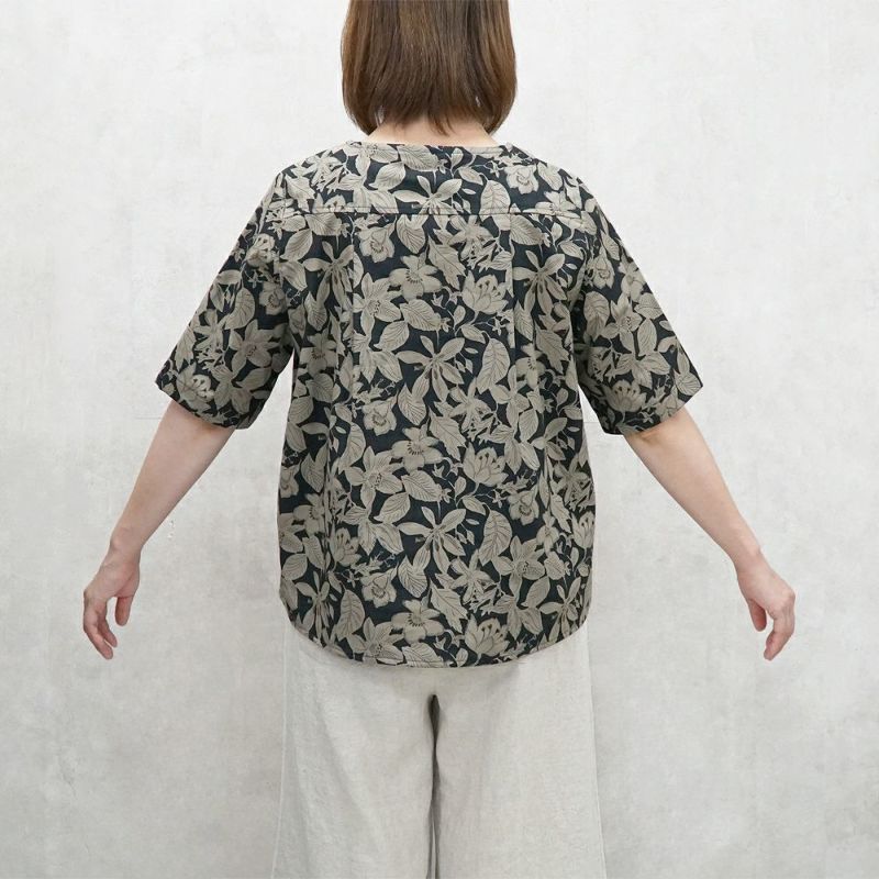 Branch m‘.,ブランチエム,ナチュラル,30代,40代,50代,60代,コットン,ゆったり,ブラウス,花柄ブラウス,プルオーバーブラウス,花柄, 