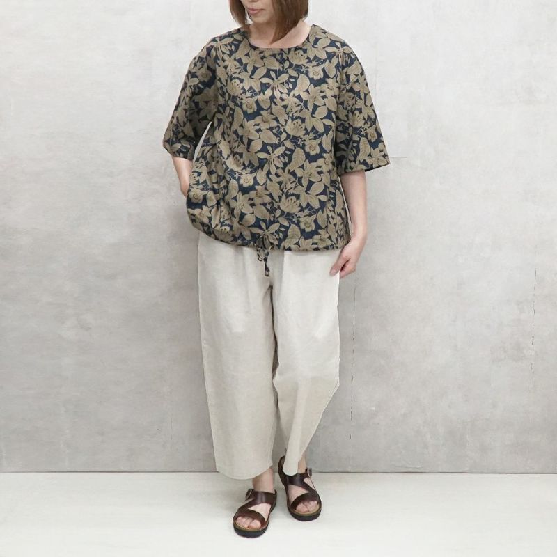 Branch m‘.,ブランチエム,ナチュラル,30代,40代,50代,60代,コットン,ゆったり,ブラウス,花柄ブラウス,プルオーバーブラウス,花柄, 