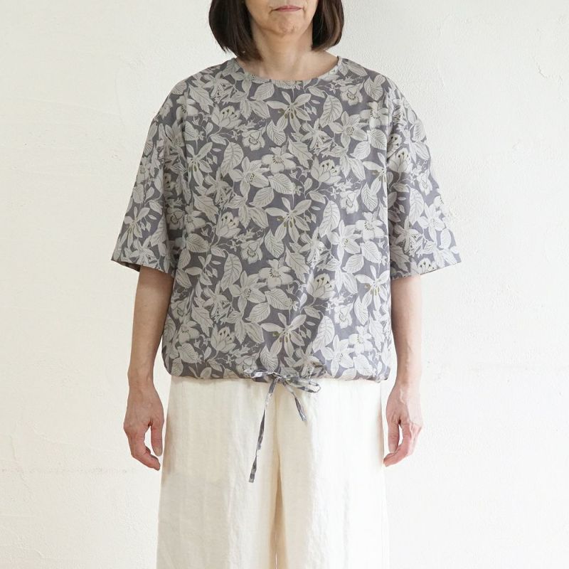 Branch m‘.,ブランチエム,ナチュラル,30代,40代,50代,60代,コットン,ゆったり,ブラウス,花柄ブラウス,プルオーバーブラウス,花柄, 