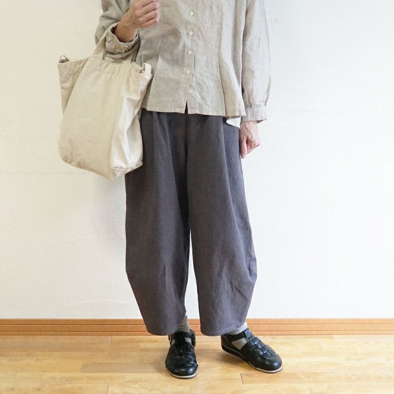 Branch m‘.,ブランチエム,ナチュラル,30代,40代,50代,60代,コットン,ゆったり,綿,リネン,コットンリネン,ワイドパンツ,ボウルパンツ,バルーンパンツ,カーゴパンツ,