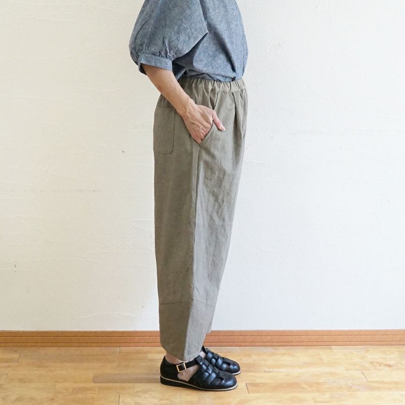 Branch m‘.,ブランチエム,ナチュラル,30代,40代,50代,60代,コットン,ゆったり,綿,リネン,コットンリネン,ワイドパンツ,ボウルパンツ,バルーンパンツ,カーゴパンツ,