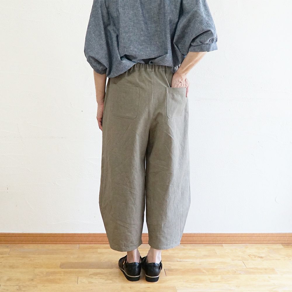 Branch m‘.,ブランチエム,ナチュラル,30代,40代,50代,60代,コットン,ゆったり,綿,リネン,コットンリネン,ワイドパンツ,ボウルパンツ,バルーンパンツ,カーゴパンツ,