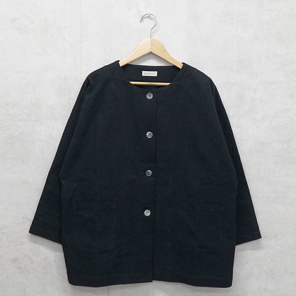 Branch m‘.,ブランチエム,ナチュラル,30代,40代,50代,60代,コットン,ゆったり,綿,リネン,コットンリネン,ジャケット,コート,ジャケットコート,ノーカラーコート,ノーカラージャケット,