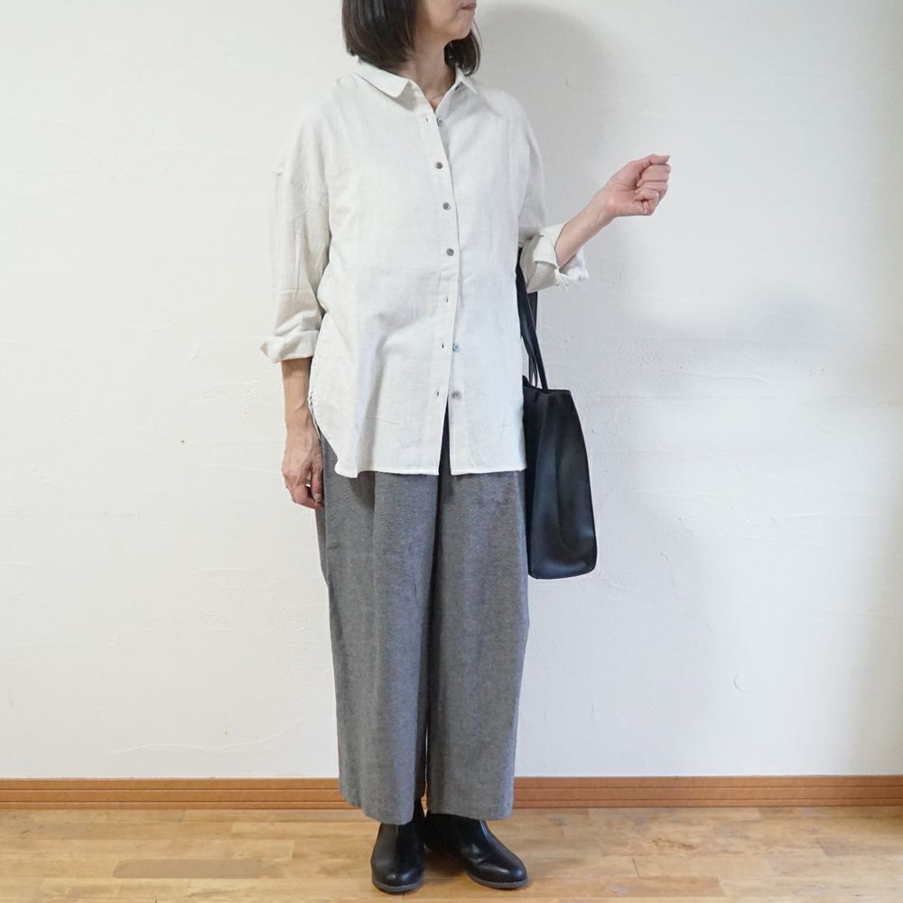 Branch m‘.,ブランチエム,ナチュラル,30代,40代,50代,60代,コットン,ゆったり,綿,ブラウス,綿ブラウス,シャツ,羽織,羽織り,綿シャツ