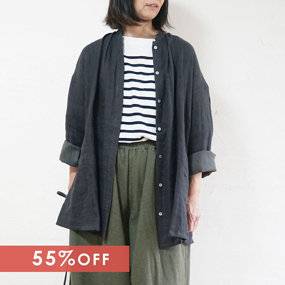 Branch m‘.,ブランチエム,ナチュラル,30代,40代,50代,60代,ゆったり,綿,コットン,リネン,ダブルガーゼ,リネンダブルガーゼ,チュニック,リネンチュニック,シャツ,シャツチュニック,シャツワンピース,羽織,羽織チュニック,