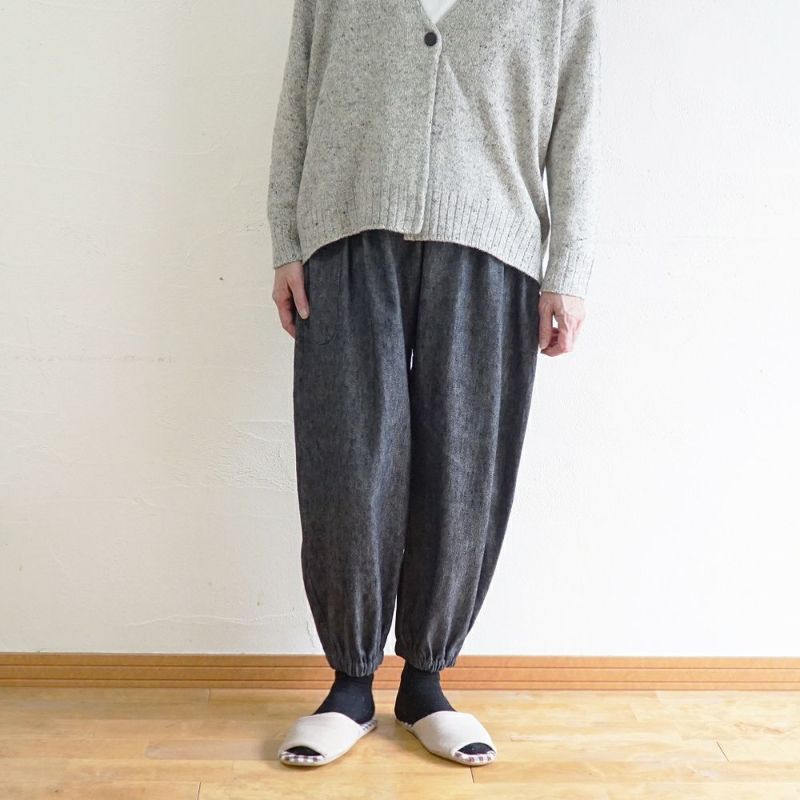 【BR1701】【Makuake】　リネンコットンデニム・カーゴ風もんぺ | ブランチエム│50代からの女性に向けたナチュラルファッション