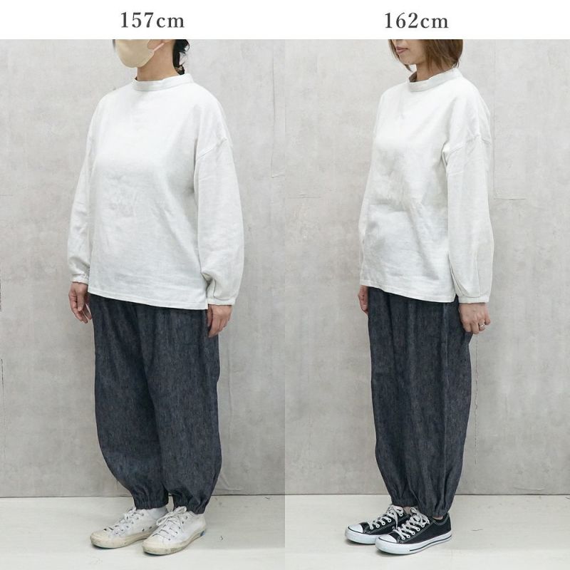 BR1701】【Makuake】 リネンコットンデニム・カーゴ風もんぺ