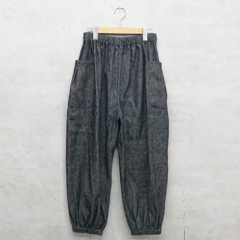 BR1701】【Makuake】 リネンコットンデニム・カーゴ風もんぺ