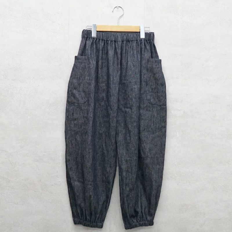 Branch m‘.,ブランチエム,ナチュラル,30代,40代,50代,60代,リネン,ゆったり,リネンデニム,もんぺ,パンツ,カーゴパンツ,ボウルパンツ,バルーンパンツ,デニム,デニムパンツ