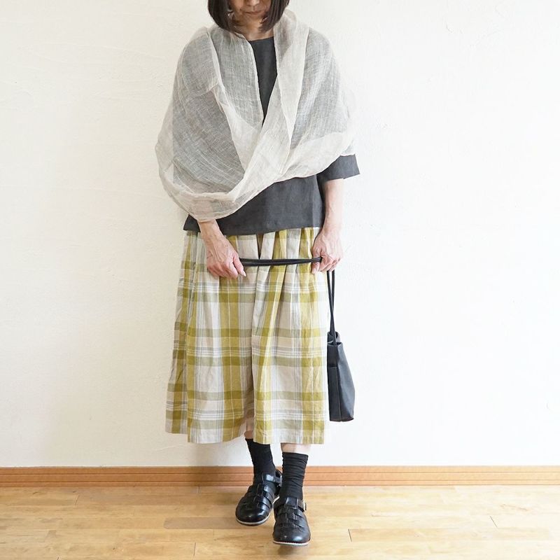 Branch m‘.,ブランチエム,ナチュラル,30代,40代,50代,60代,リネン,ゆったり,ストール,マフラー,スヌード,サークルストール, ,リネンストール 