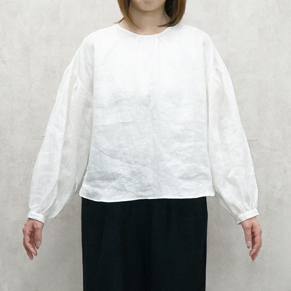 Branch m‘.,ブランチエム,ナチュラル,30代,40代,50代,60代,リネン,ゆったり,ブラウス,リネンブラウス,プルオーバーブラウス,プルオーバー,ギャザー,ギャザーブラウス,通勤,フォーマル, 