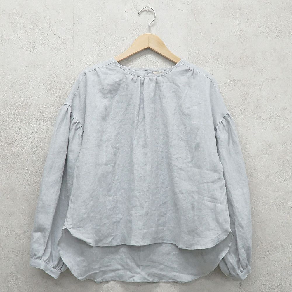 Branch m‘.,ブランチエム,ナチュラル,30代,40代,50代,60代,リネン,ゆったり,ブラウス,リネンブラウス,プルオーバーブラウス,プルオーバー,ギャザー,ギャザーブラウス,通勤,フォーマル, 