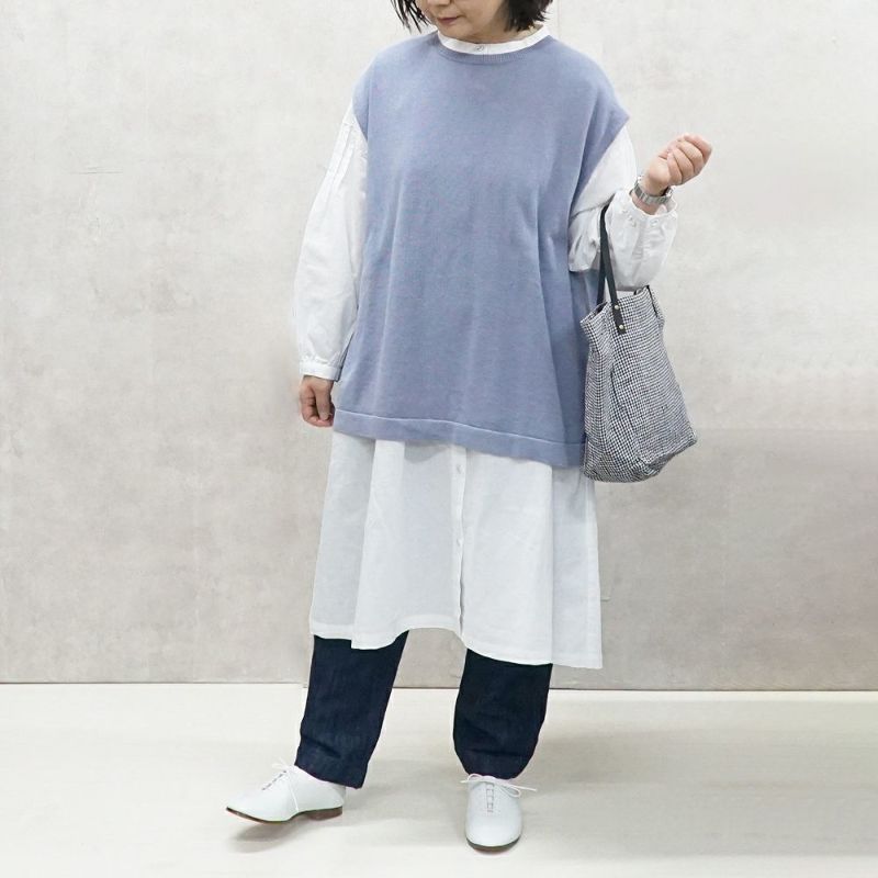 美品 よそおい掲載 2024 パラスパレス コットンリネンシルク ニットベスト 美品 2024春夏 パラスパレス ぽこぽこニットベスト ゆったり