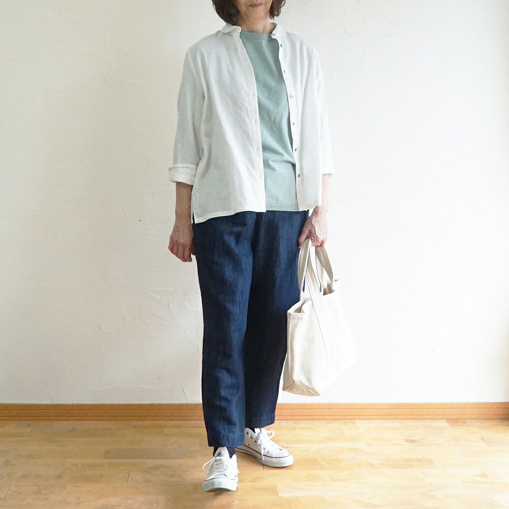 Branch m‘.,ブランチエム,ナチュラル,30代,40代,50代,60代, ,ゆったり,コットン,綿,7分袖,カットソー,インナー,Tシャツ,7分袖Tシャツ