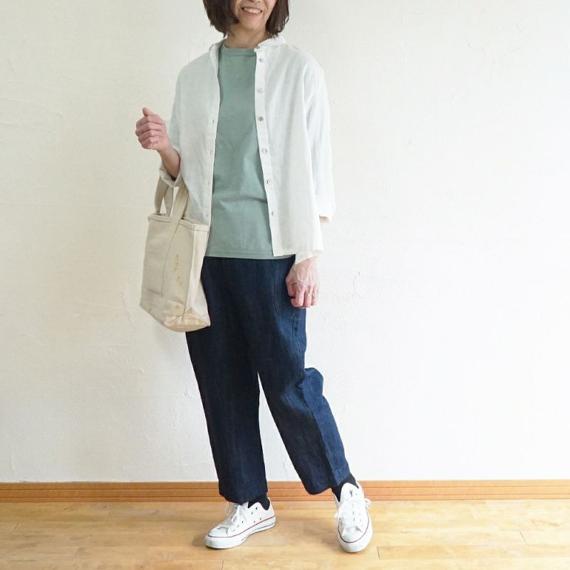 Branch m‘.,ブランチエム,ナチュラル,30代,40代,50代,60代, ,ゆったり,コットン,綿,7分袖,カットソー,インナー,Tシャツ,7分袖Tシャツ