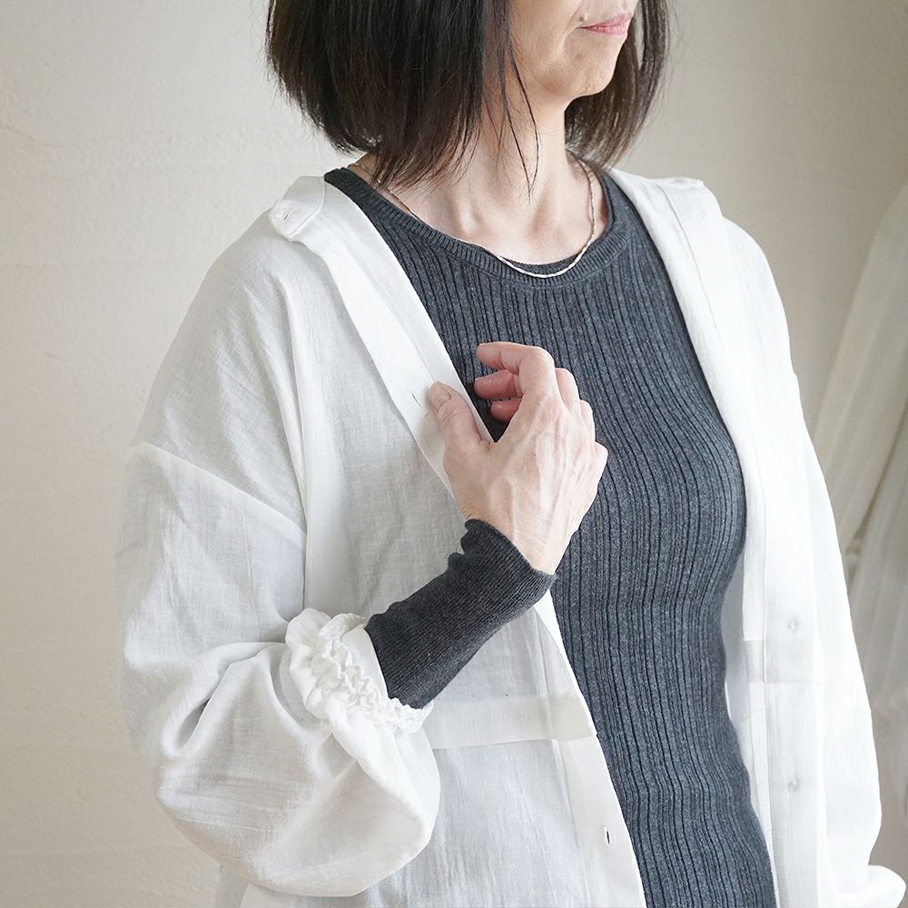 Branch m‘.,ブランチエム,ナチュラル,30代,40代,50代,60代, ,ゆったり,コットン,綿,クルーネック,テレコ,ランダムテレコ, 