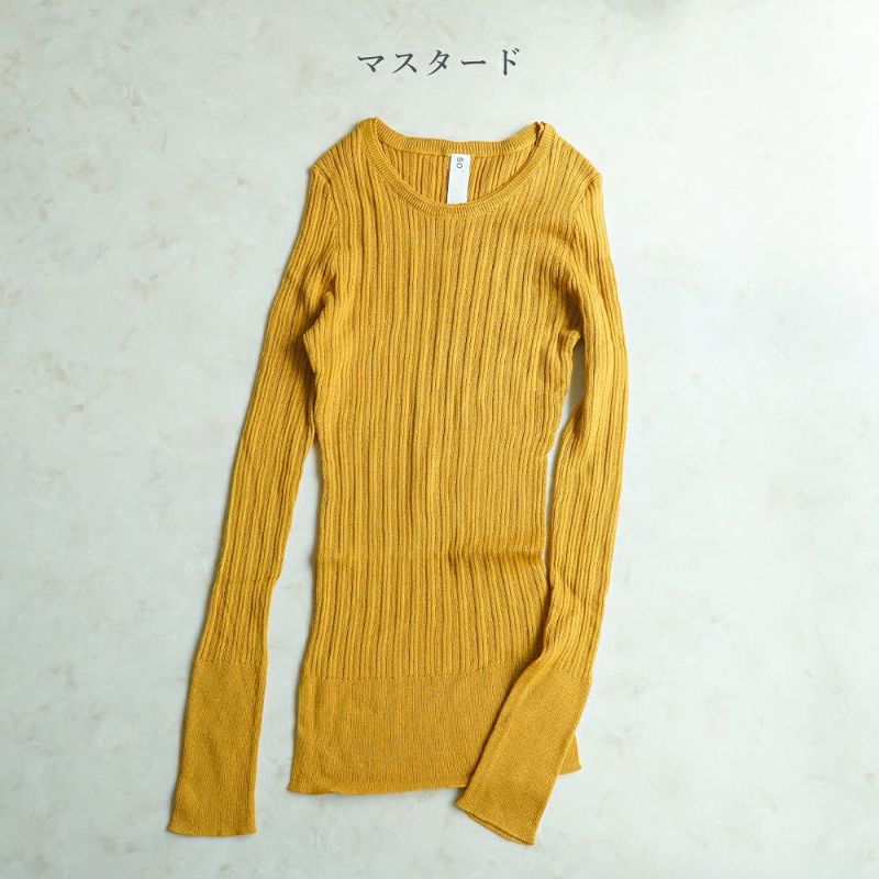 Branch m‘.,ブランチエム,ナチュラル,30代,40代,50代,60代, ,ゆったり,コットン,綿,クルーネック,テレコ,ランダムテレコ, 