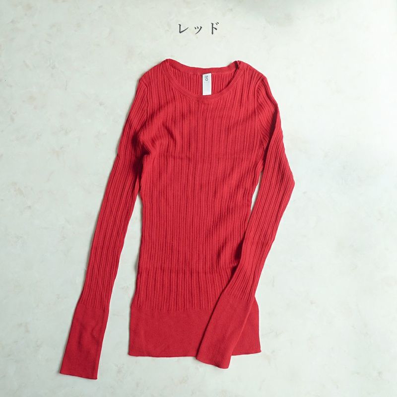 Branch m‘.,ブランチエム,ナチュラル,30代,40代,50代,60代, ,ゆったり,コットン,綿,クルーネック,テレコ,ランダムテレコ, 