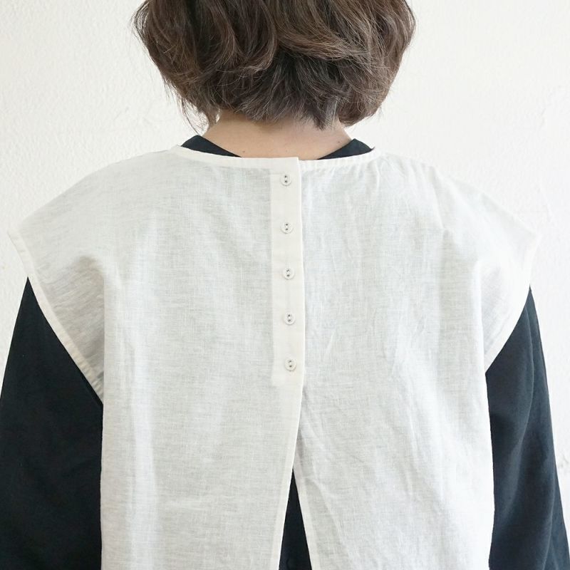 Branch m‘.,ブランチエム,ナチュラル,30代,40代,50代,60代,リネン,ゆったり,麻,ベスト,ブラウス,刺繍,スカラップ刺繡,刺繍ブラウス