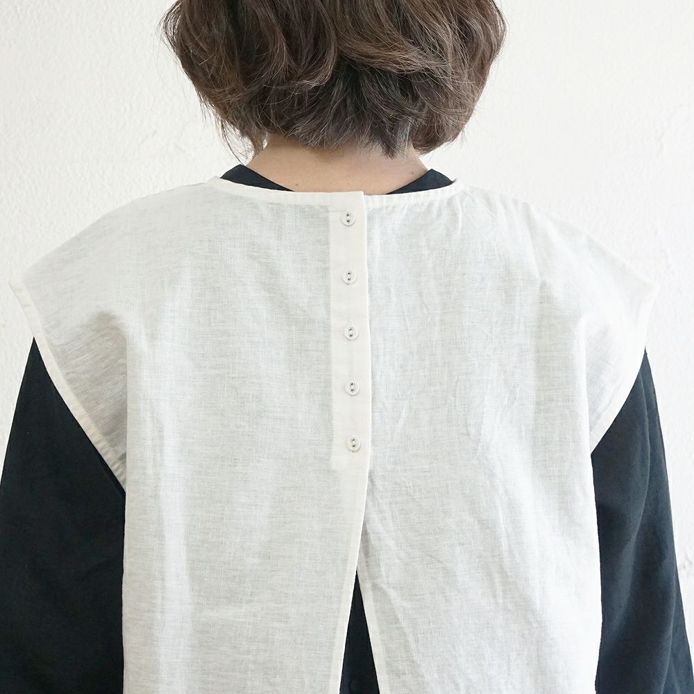 Branch m‘.,ブランチエム,ナチュラル,30代,40代,50代,60代,リネン,ゆったり,麻,ベスト,ブラウス,刺繍,スカラップ刺繡,刺繍ブラウス