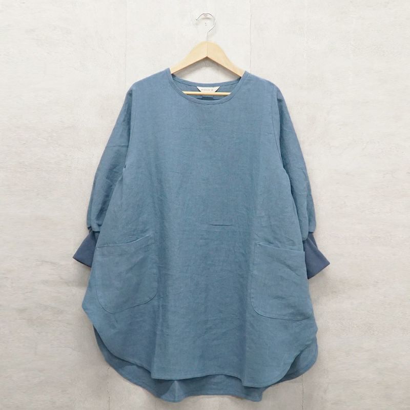 国産リネン生地　チュニック割烹着　キナリ　服作り40年の田舎町仕立屋 20240704142939_1_1.jpg