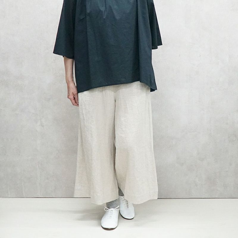 Branch m‘.,ブランチエム,ナチュラル,30代,40代,50代,60代,リネン,ゆったり,ワイドパンツ,リネンワイドパンツ,リネンパンツ,パンツ,