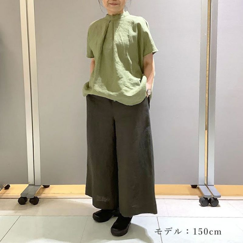Branch m‘.,ブランチエム,ナチュラル,30代,40代,50代,60代,リネン,ゆったり,ワイドパンツ,リネンワイドパンツ,リネンパンツ,パンツ,