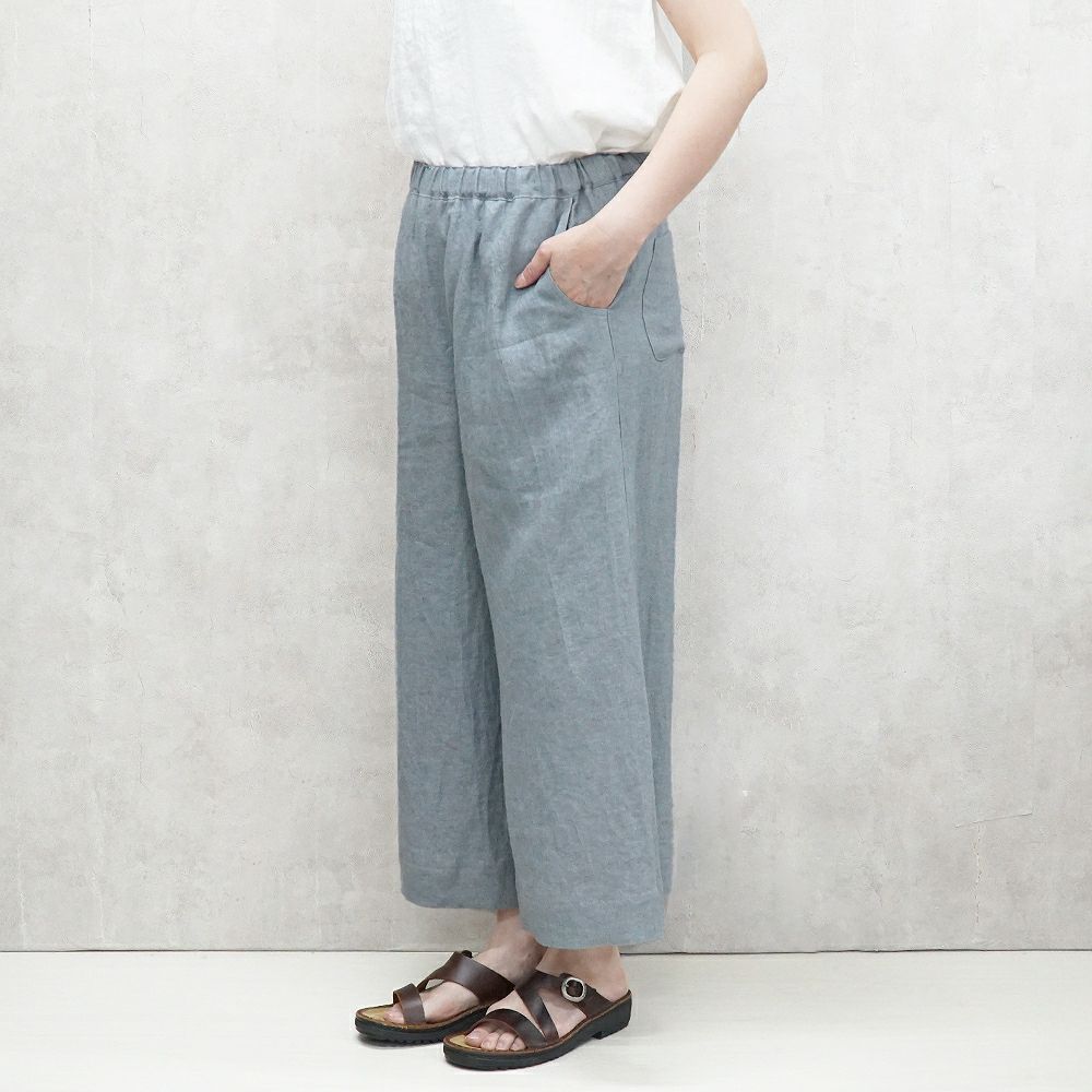 Branch m‘.,ブランチエム,ナチュラル,30代,40代,50代,60代,リネン,ゆったり,ワイドパンツ,リネンワイドパンツ,リネンパンツ,パンツ,