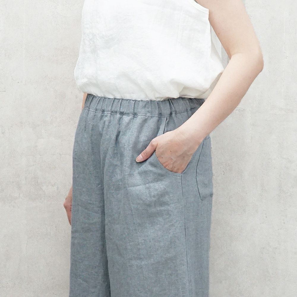 Branch m‘.,ブランチエム,ナチュラル,30代,40代,50代,60代,リネン,ゆったり,ワイドパンツ,リネンワイドパンツ,リネンパンツ,パンツ,