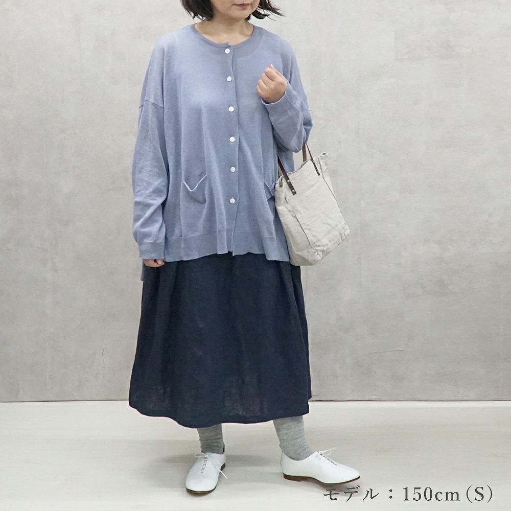 Branch m‘.,ブランチエム,ナチュラル,30代,40代,50代,60代,リネン,ゆったり,スカート,リネンスカート,切り替え,切り替えタック,タックスカート