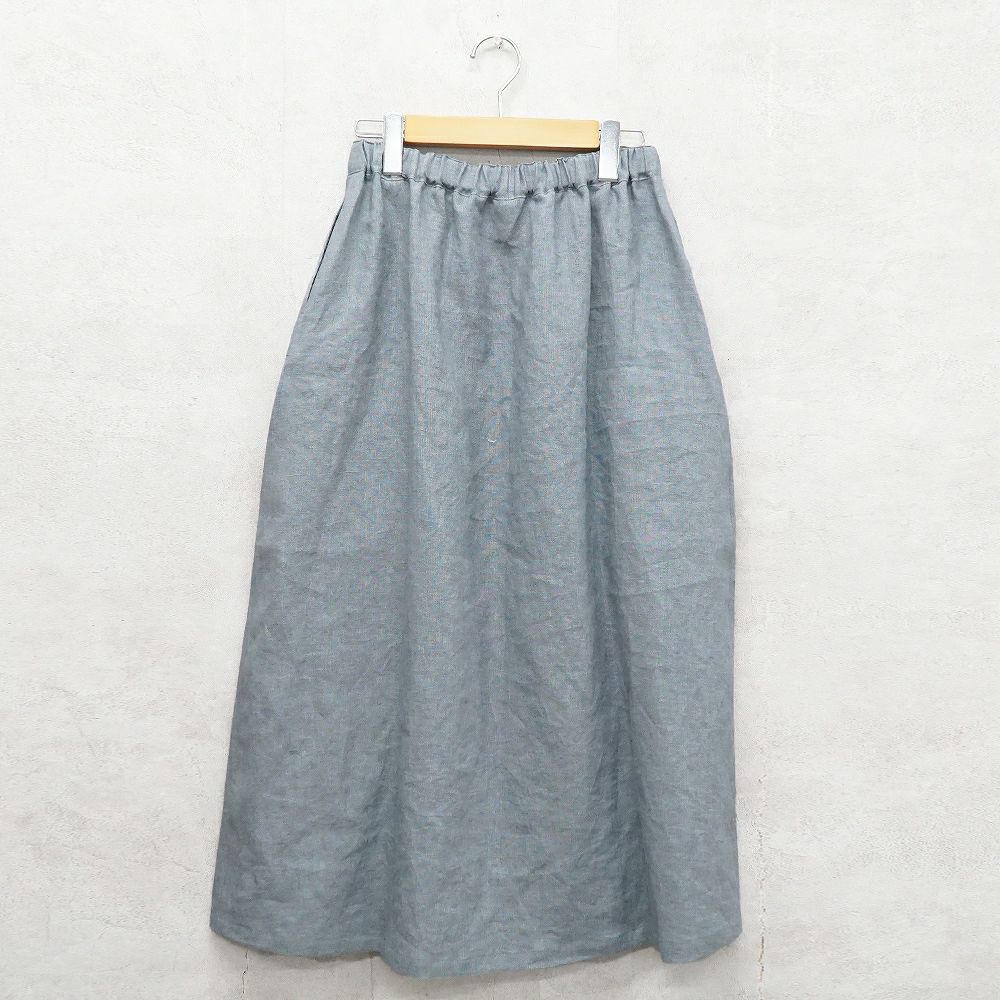 Branch m‘.,ブランチエム,ナチュラル,30代,40代,50代,60代,リネン,ゆったり,スカート,リネンスカート,切り替え,切り替えタック,タックスカート