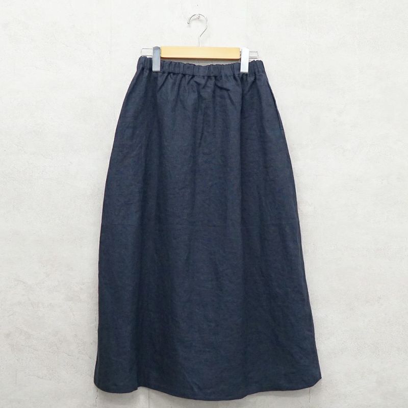 Branch m‘.,ブランチエム,ナチュラル,30代,40代,50代,60代,リネン,ゆったり,スカート,リネンスカート,切り替え,切り替えタック,タックスカート