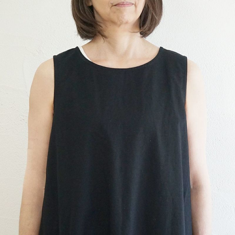 Branch m‘.,ブランチエム,ナチュラル,30代,40代,50代,60代,リネン,ゆったり,コットンリネン,コットン,綿麻,ワンピース ,ノースリーブ,ノースリーブワンピース,リネンワンピース