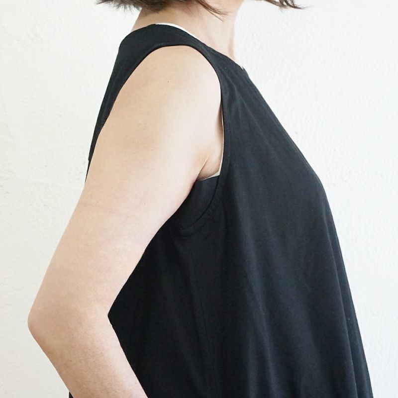 Branch m‘.,ブランチエム,ナチュラル,30代,40代,50代,60代,リネン,ゆったり,コットンリネン,コットン,綿麻,ワンピース ,ノースリーブ,ノースリーブワンピース,リネンワンピース